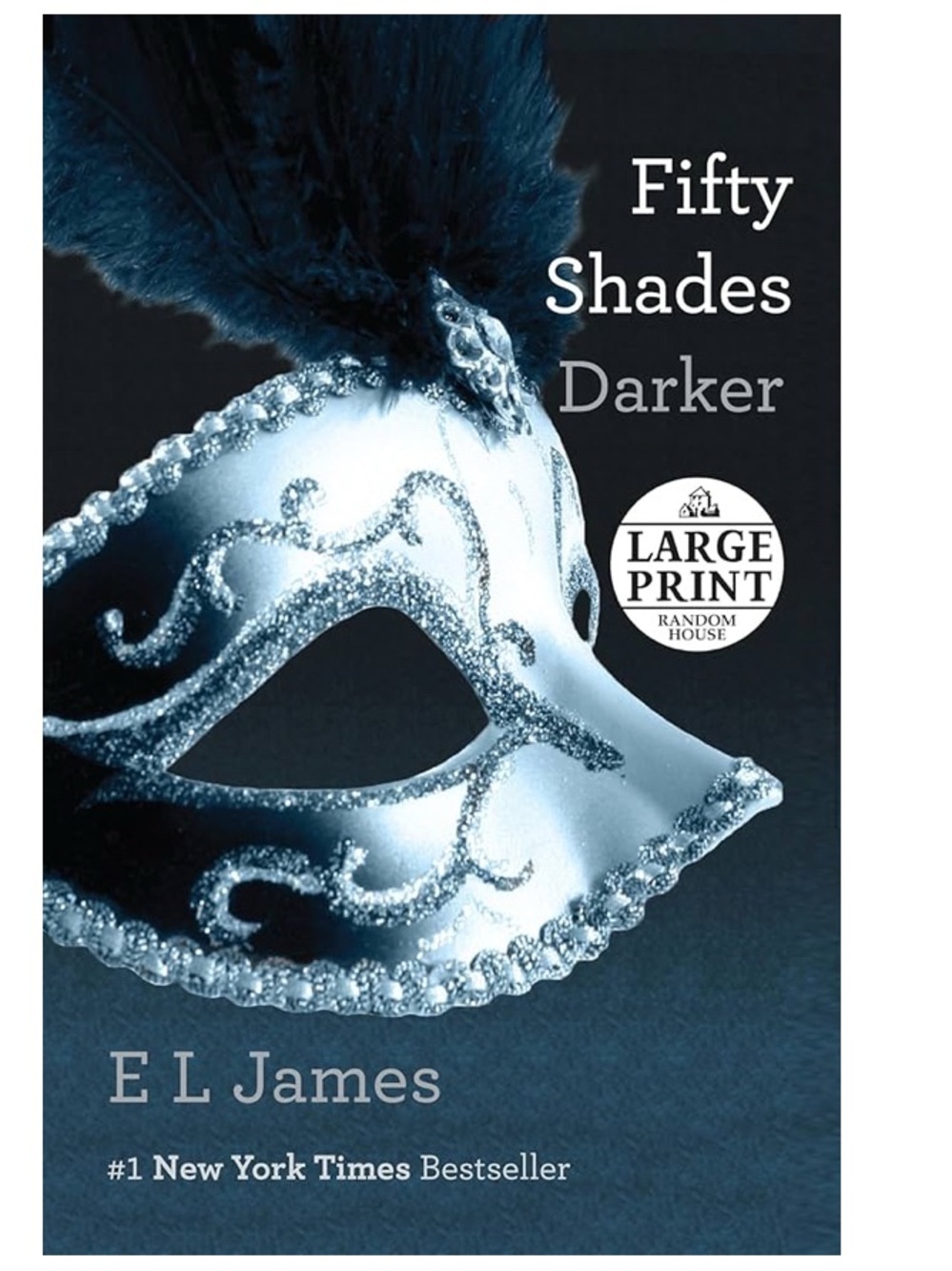 Fifty Shades Darker Themed Silver Masquerade Mask - Costume Party Accessory